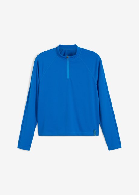Funktions-Shirt, langarm in blau von vorne - bpc bonprix collection