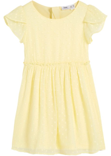 Festliches Mädchen Kleid in gelb von vorne - bpc bonprix collection