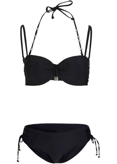 Bügel Bikini (2-tlg. Set) in schwarz von vorne - bpc bonprix collection