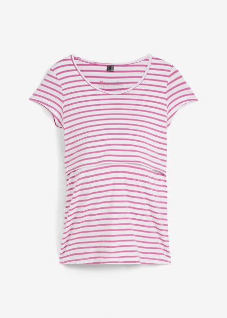 Umstandsshirt / Stillshirt mit Bio-Baumwolle in pink von vorne - bpc bonprix collection