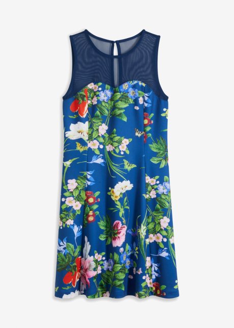 Kleid in blau von vorne - BODYFLIRT boutique