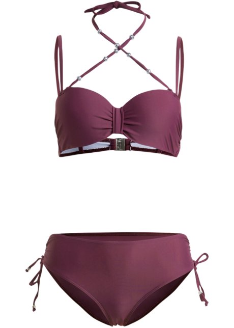 Bügel Bikini (2-tlg. Set) in lila von vorne - bpc bonprix collection