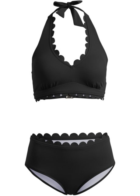 Neckholder Bikini (2-tlg.Set) aus recyceltem Polyamid in schwarz - bpc bonprix collection
