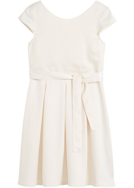 Festliches Mädchen Kleid in weiß von vorne - bpc bonprix collection