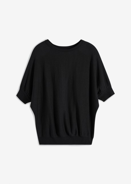 Pullover in schwarz von vorne - BODYFLIRT