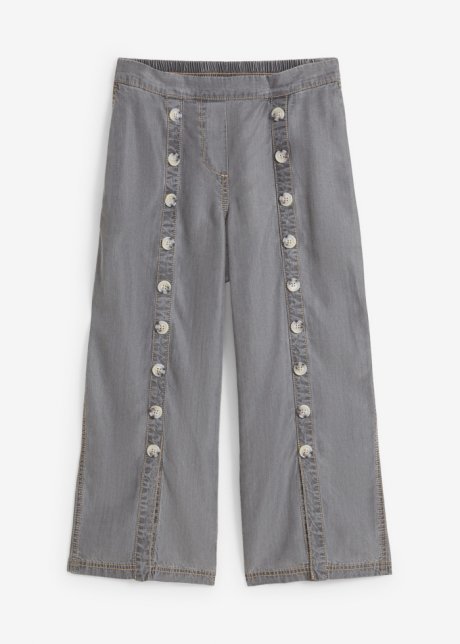 3/4-Jeans aus Lyocell in grau von vorne - bpc bonprix collection