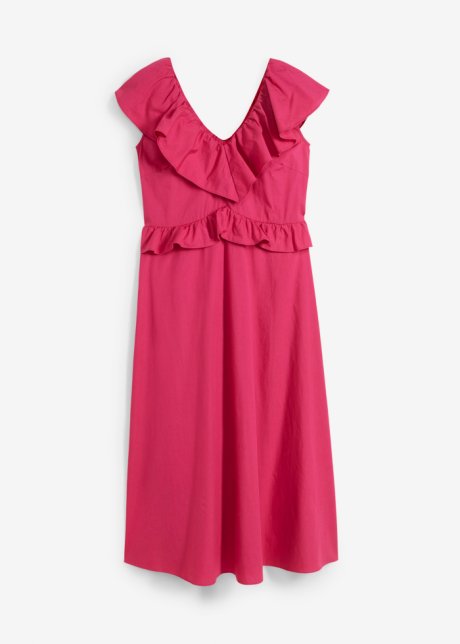 Volant-Kleid in pink von vorne - bpc selection