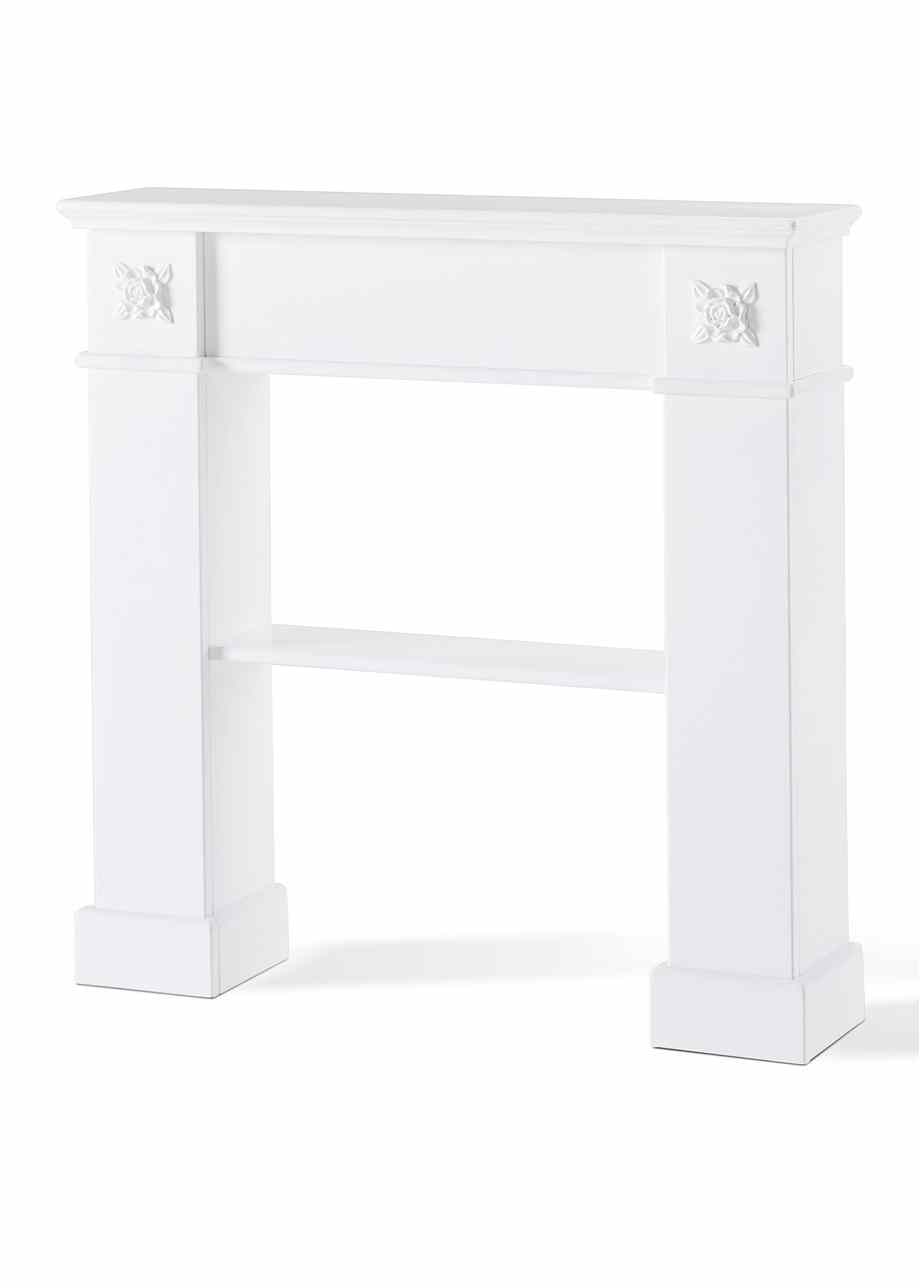 Dekorative und praktische Kaminkonsole - weiß
