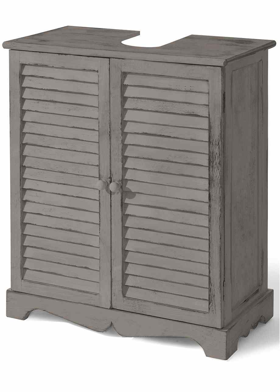 Waschbecken-Unterschrank für Fans des Vintage-Looks - grau/shabby