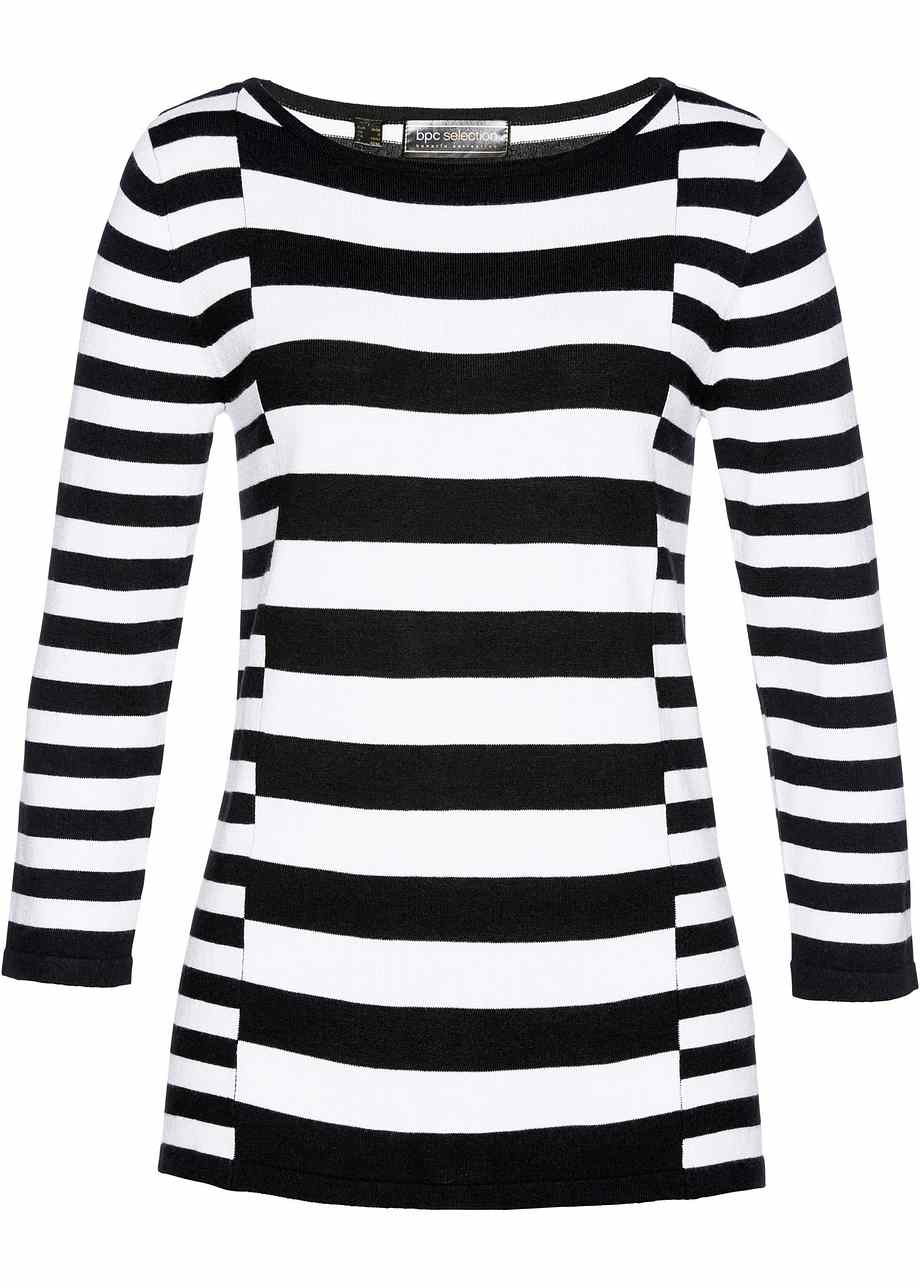 pullover schwarz mit wei�en streifen