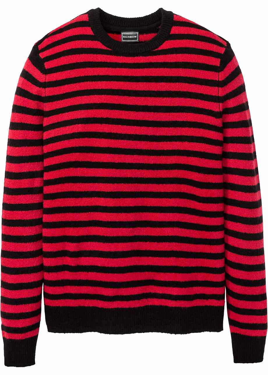 pullover rot gestreift