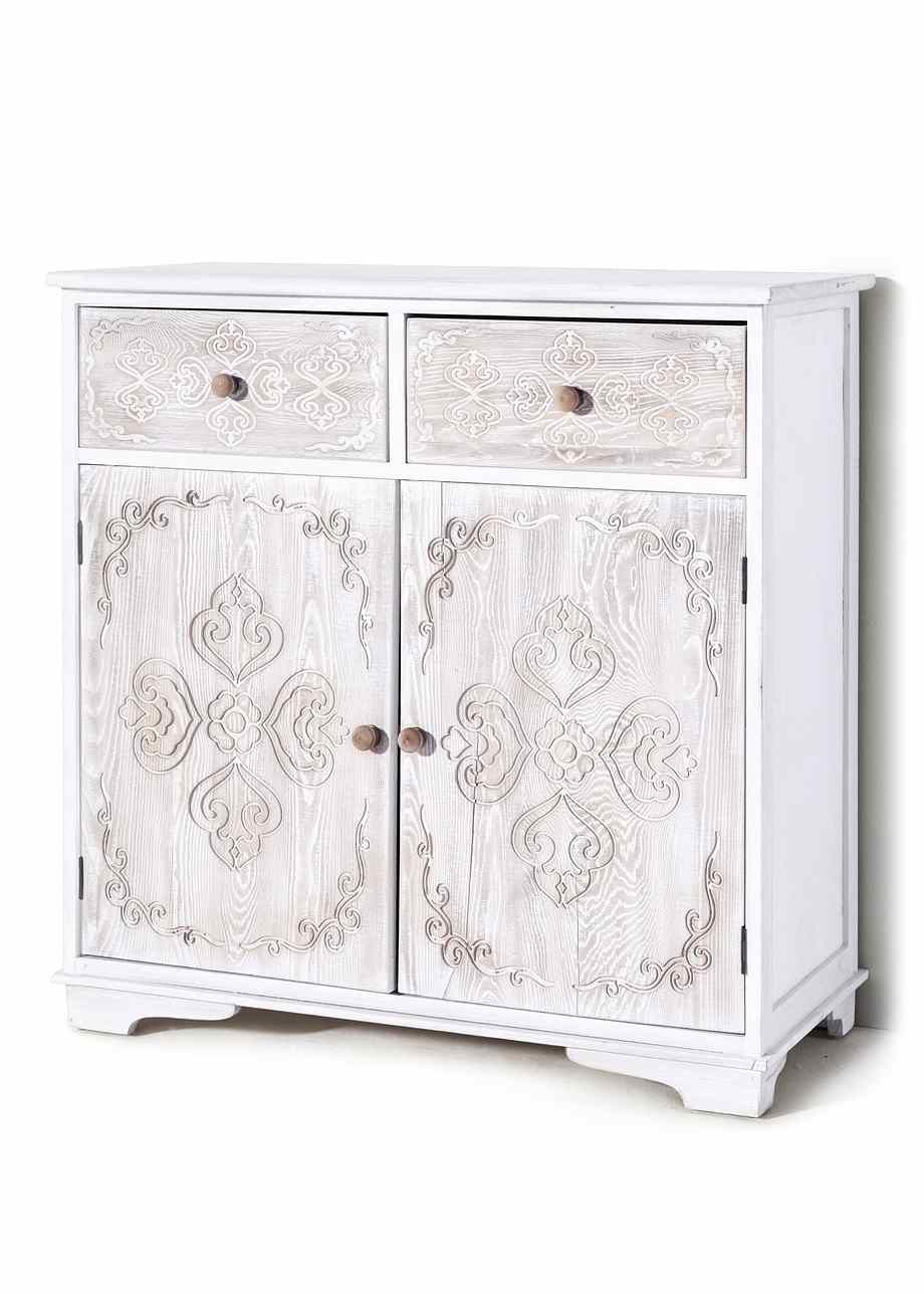 Diese Kommode bietet viel Stauraum - weiß/natur, Kommode