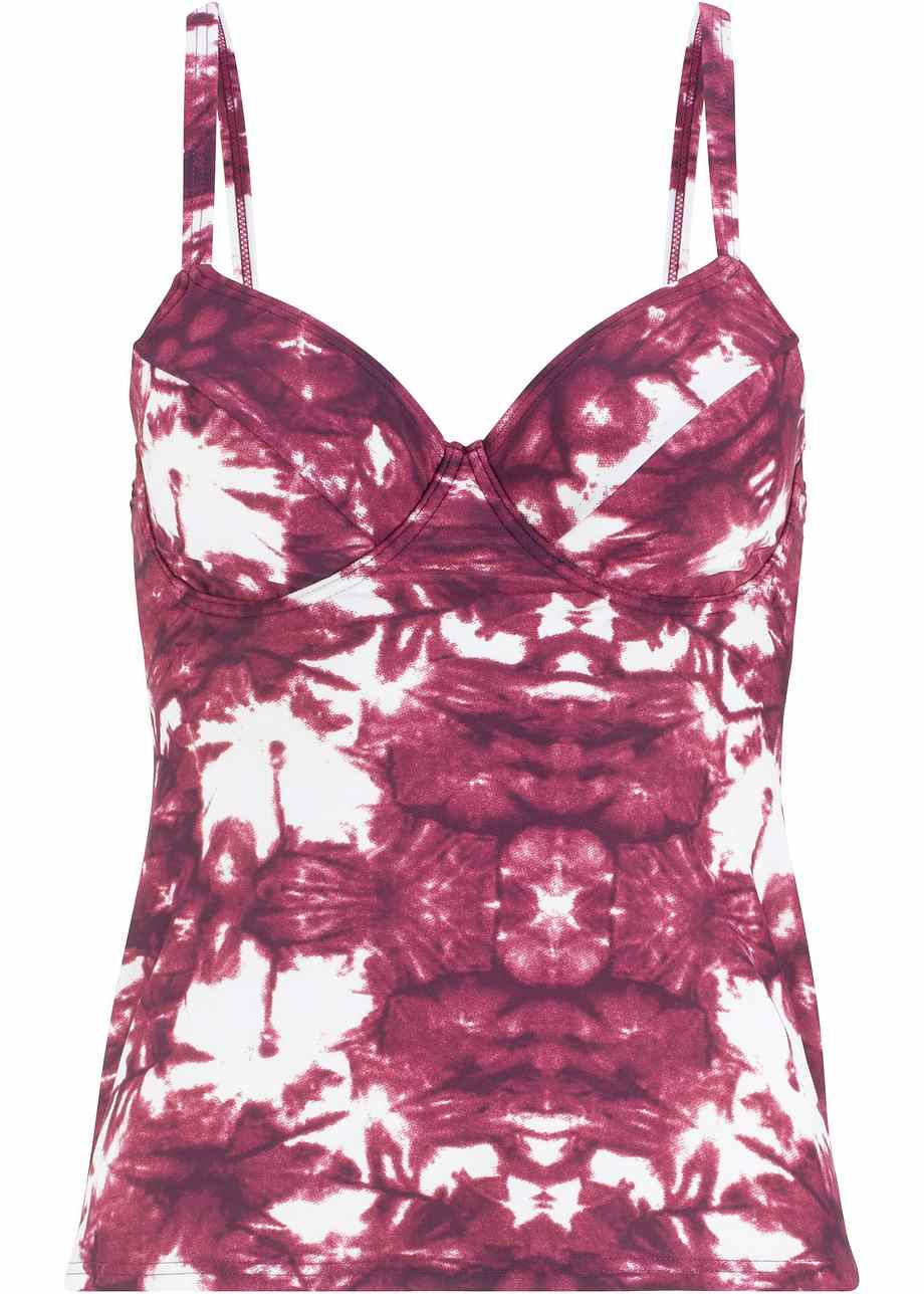 Tankini Oberteil lila/creme bpc bonprix collection online kaufen bonprix.de