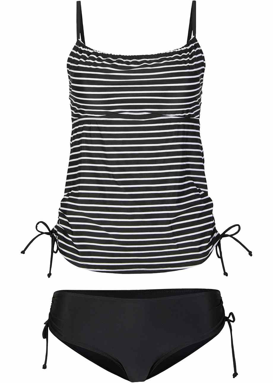 Tankini (2tlg. Set) nachhaltig schwarz/weiß gestreift