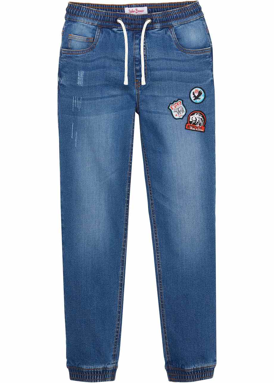 Coole Jeans mit Applikation Jungen Jeans, Loose Fit blue stone
