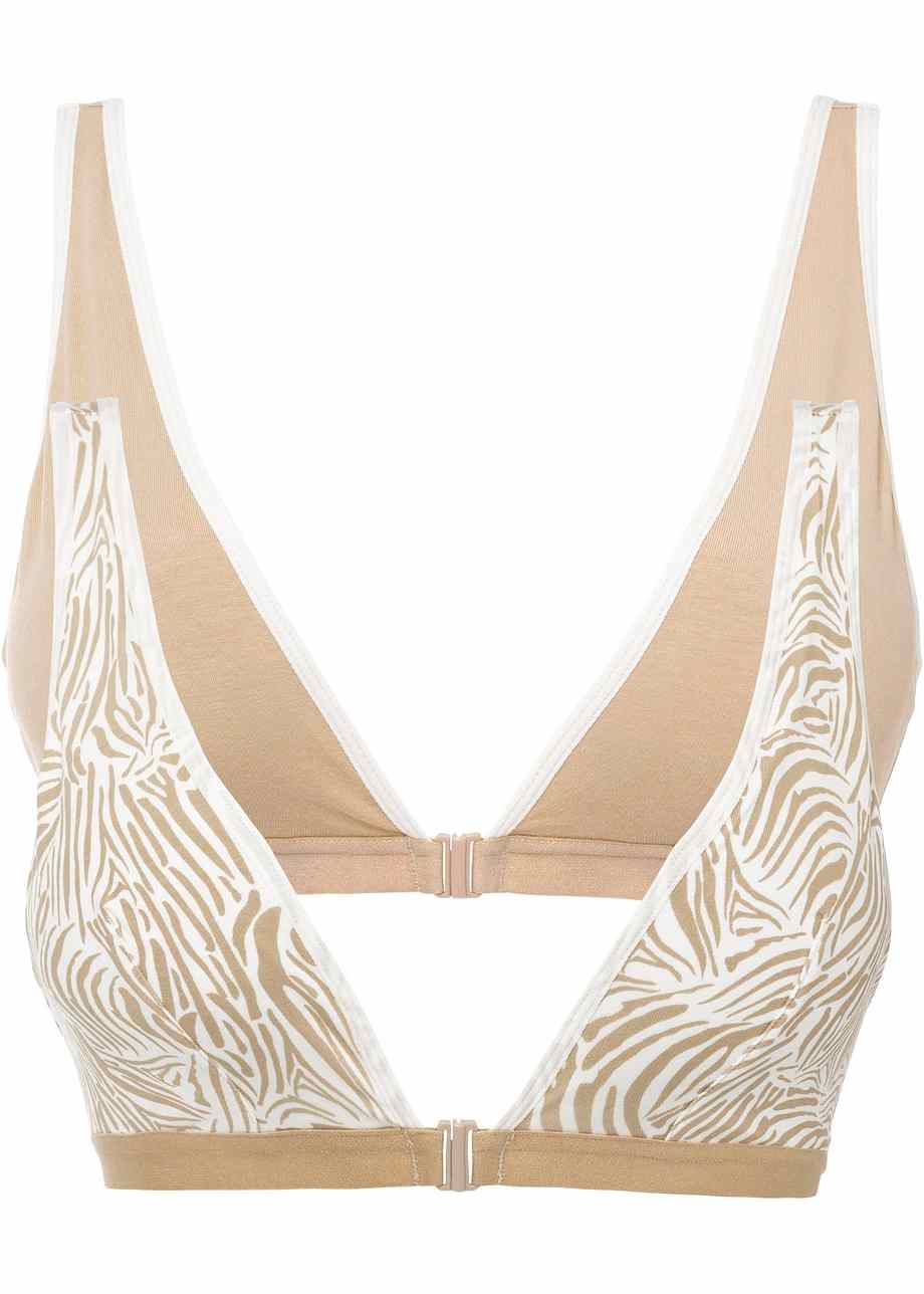 BH Mit Vorderverschluss Ohne Bügel - Stützender Slip Mit Gelkissen