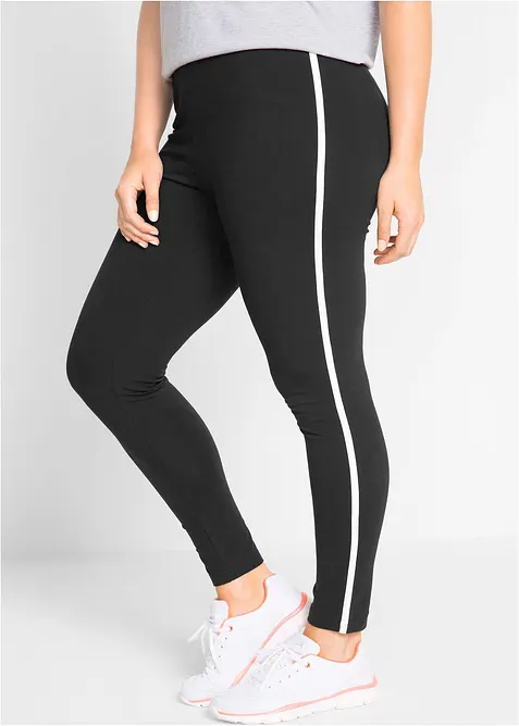 Knöchelfreie Sport-Leggings in schwarz von vorne - bonprix