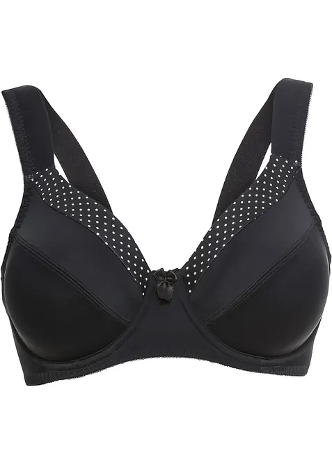 Minimizer-BH mit gepolsterten Trägern in schwarz von vorne - bonprix