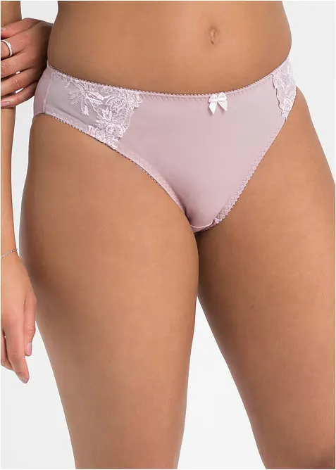 Slip (2er-Pack) in lila von vorne - bonprix