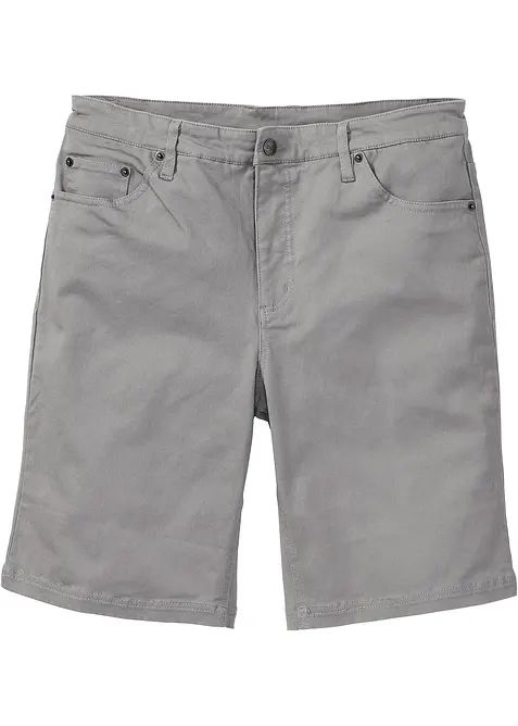 Stretch-Bermuda in Classic-Fit in grau von vorne - bonprix