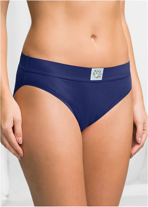 Slip mit weicher Baumwolle (10er Pack) in grün von vorne - bonprix