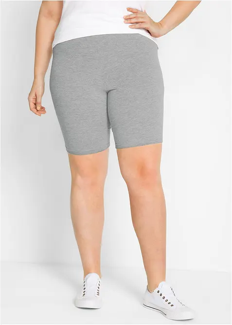 Radlerhose (2er-Pack) in grau von vorne - bonprix