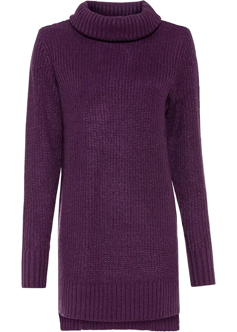 Long-Strickpullover in lila von vorne - bonprix