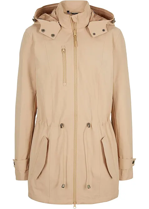 Parka in beige von vorne - bonprix