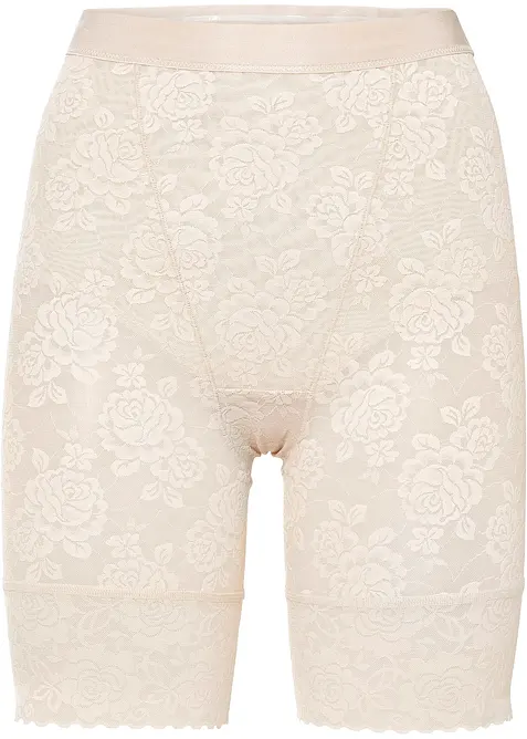 Medium Shape-Radlerhose mit Spitze in beige - bonprix