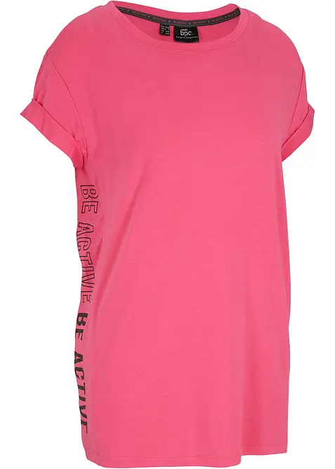 Sport T-Shirt in pink von vorne - bonprix