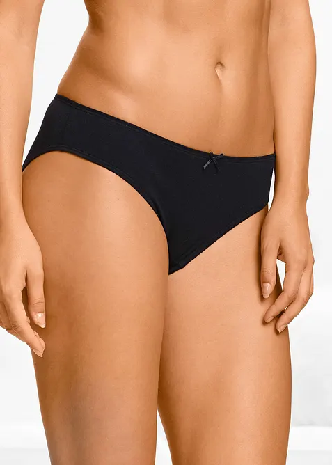 Slip (6er Pack) in schwarz von vorne - bonprix