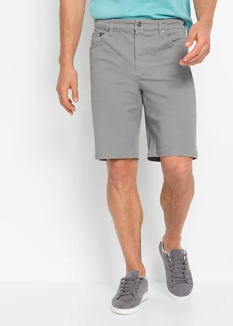 Stretch-Bermuda in Classic-Fit in grau von vorne - bonprix