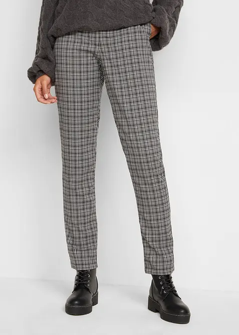 Schlupfhose mit Bequembund aus Viskose-Mix in schwarz von vorne - bonprix