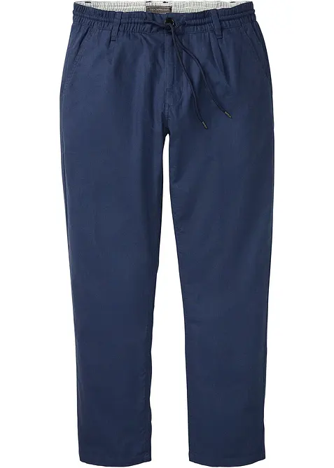 Leinenhose in blau von vorne - bonprix
