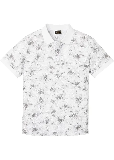 Poloshirt aus reiner Bio-Baumwolle in weiß von vorne - bonprix