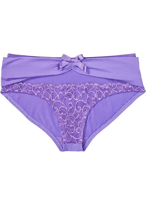 Panty mit recyceltem Polyamid in lila von vorne - bonprix