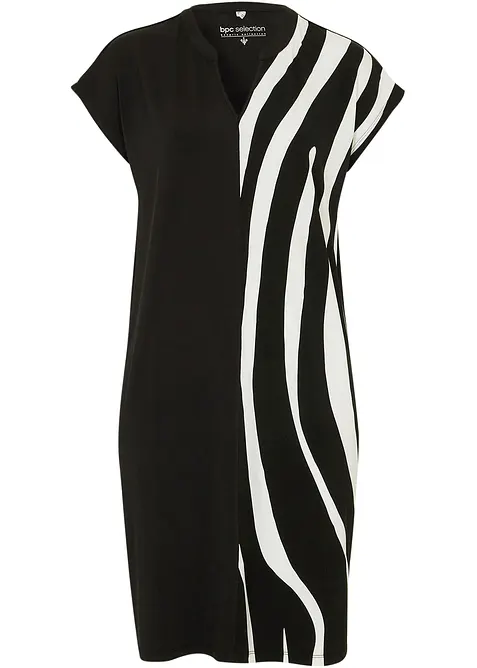 Shirtkleid in schwarz von vorne - bonprix