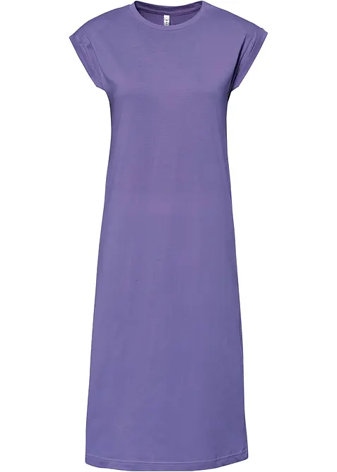Shirtkleid aus Bio-Baumwolle in lila von vorne - bonprix