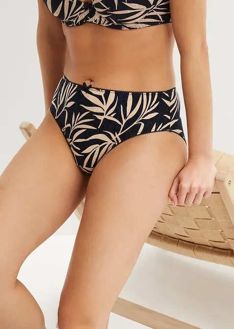 Maxislip mit Bio-Baumwolle (4er Pack) in schwarz von vorne - bonprix