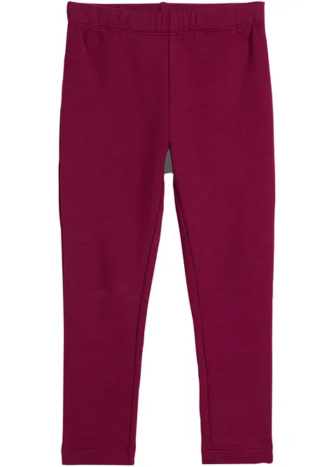 Thermo-Leggings aus elastischem Baumwoll-Mix in lila von vorne - bonprix