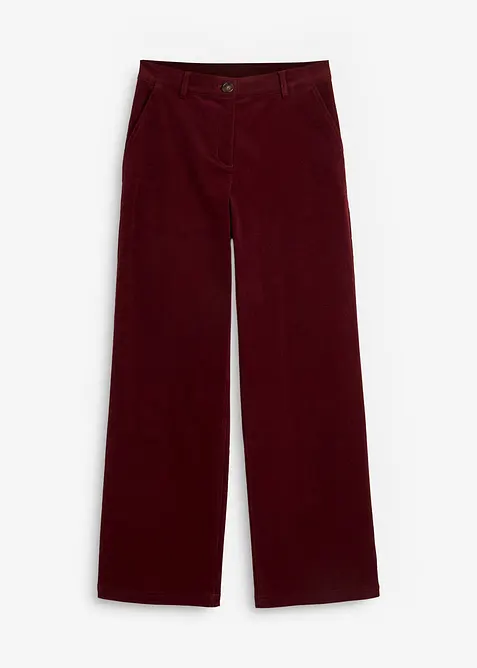 Cordhose aus elastischem Baumwoll-Mix in rot von vorne - bonprix