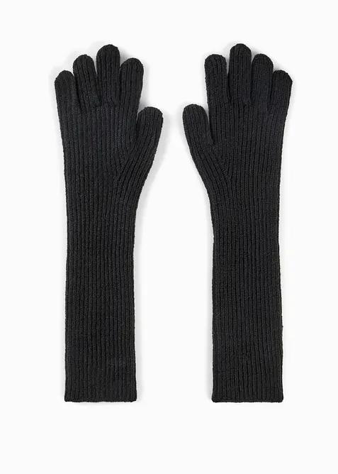 Handschuhe in schwarz von vorne - bonprix