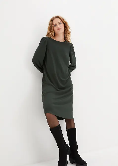 Jerseykleid aus Punto di Roma in grün von vorne (Totalaufnahme) - bonprix