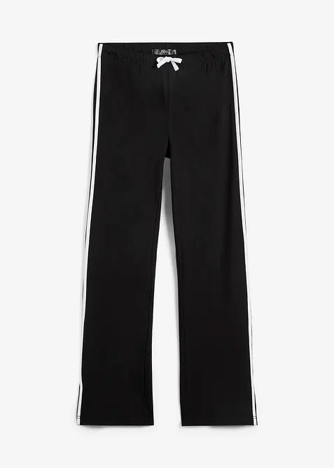 Jersey-Hose aus Baumwolle mit Stretch in schwarz von vorne - bonprix