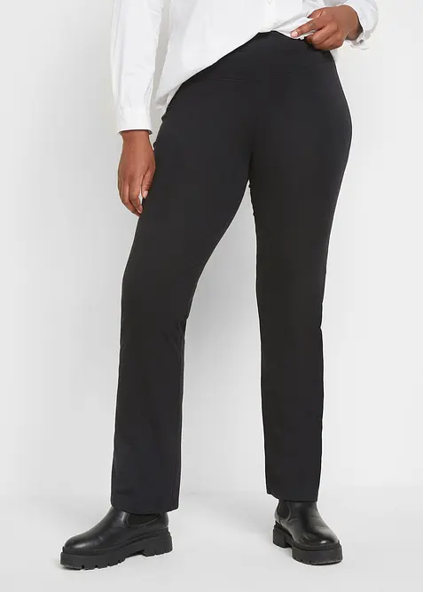 ausgestellte Leggings in schwarz von vorne - bonprix