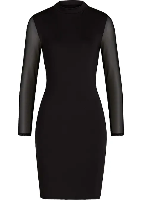 Kleid mit Reißverschluss in schwarz - bonprix