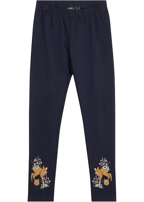 Thermo-Leggings in blau von vorne - bonprix