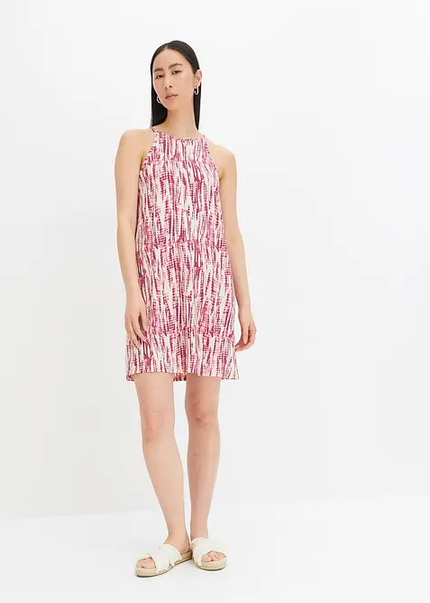 Hängerkleid, gemustert in lila von vorne (Totalaufnahme) - bpc bonprix collection
