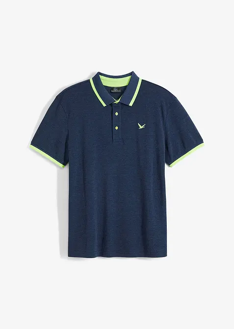 Poloshirt aus robustem Piqué in blau von vorne - bonprix