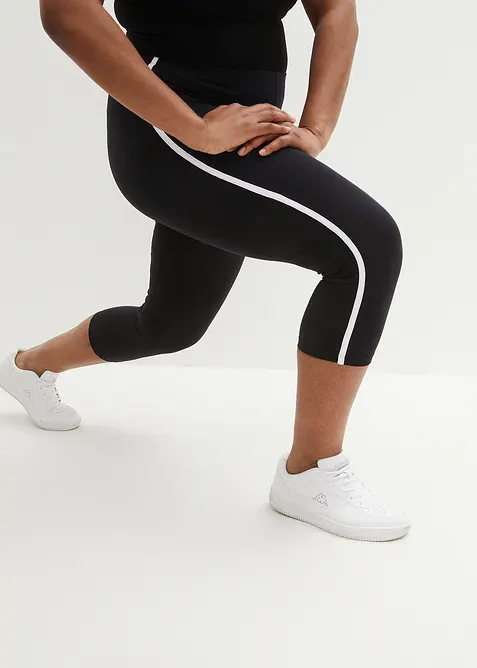 ¾ Sport-Leggings in schwarz von vorne - bonprix